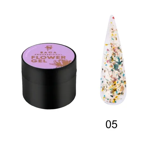 Гель із сухоцвітами, 5 мл №05 Flower Fairy Gel SAGA Professional
